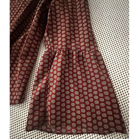 J Crew Blouse‎ Shirt Sz M Pullover Bell Flare Sleeve Burgundy Career Office Top - Picture 3 of 15